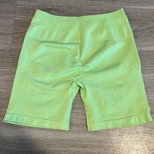 Aurola intensify workout shorts. Color: Tender Green